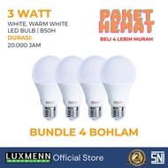 Luxmenn B50H LED Bulb Package 4 pcs 3W 3 Watt White Yellow - White