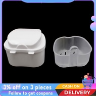 Dental Denture Box With Net Bath Case Container Tips Dentures Artificial False Teeth Storage Boxes Organizer Tooth Box Appliance