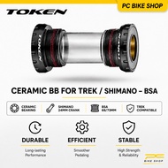TOKEN BSA Ceramic Bottom Bracket Shimano 24mm 68/73mm Cycling BB MTB Road Compatible Trek | Trek BB 