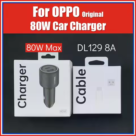 CCB7JACH SuperVOOC Original OPPO Car Charger 80W 11V 7.3A For OnePlus 10 Pro Realme GT Neo3 Find X5 
