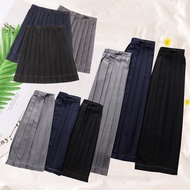 JK Uniform Solid Color Pleated Skirt Orthodox JK Uniform Skirt Student High Waist Japanese Style Lon