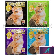 TORNADO 2.0 Golden Cat Litter 10L (Forest Fresh, Coffee, Green Tea, Lavender) Pasir kucing / Pet toilet / tandas kucing