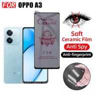 Oppo A3 A3X กระจกนิรภัยความเป็นส่วนตัว OPPO A60 A80 A3 Pro ป้องกันหน้าจอ + กระจกเลนส์กล้อง + ฟิล์มด้