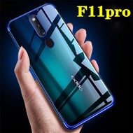 พร้อมส่ง Case OPPO F11pro เคสออฟโป้ F11Pro เคสนิ่ม TPU เคสใสขอบสี สินค้ามาใหม่ สีดำ สีแดง สีนำเงิน Case Oppo F11โปร เคสสวยและบาง ขายดีมาก