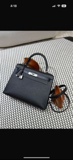 Hermes kelly 28 noir epsom phw W 黑銀