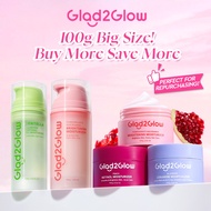 Glad2Glow Pomegranate Niacinamide Brightening Moisturizer Big Size （100g）Glowing Whitening/Soothing/