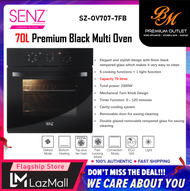 Senz [ SZ-OV707-7FB ] 70 Liter Premium Black Build In Multi Oven With Convection Mode