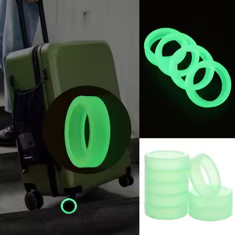 4/8Pcs Silicone Luminous Luggage Wheels Protector Noise Wheels Guard Cover Luggage Accessories Suitc