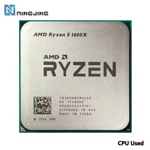 AMD Ryzen 5 1600X R5 1600X 3.6GHz Used GAMING Zen 0.014 Six-Core Twelve-Thread CPU Processor 95W L3=