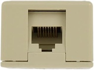 Leviton 42038-IDB Surface Mount Jack Kit, 8P8C, 110-Style, Ivory