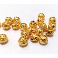 8 mm gold circle beads