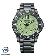 Citizen NJ0177-84X Automatic Green Dial Stainless Steel Mens Watch