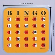 5pcs Bingo Game Card Easy-Read With Sliding Windows Reusable Logical Thinking Ability Game Bingo Boa