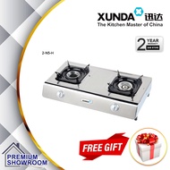 XUNDA Stainless Steel Table Gas Stove (SILVER) 2-N5-H