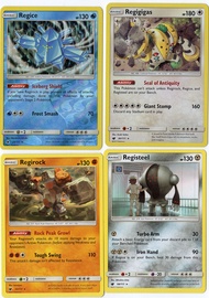 REGIGIGAS REGIROCK REGISTEEL REGICE - Legendary Card Set - Sun Moon Crimson Invasion - 4 Rare Card L