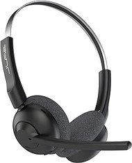 JLab Go Work Pop On-Ear Wireless Headset, Black, 50+ Hours Playtime, Bluetooth Multipoint, Rotating Boom Mic, Noise Canceling MEMS Microphone, Light-Weight, Portable, PC/Mac| Mobile (16 Pack)