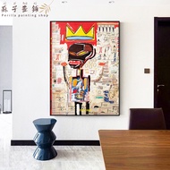 Basquiat Decorative Painting Basquiat Crown Hanging Picture Industrial Style Large Scale Graffiti Tr