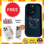 Realme 5 5i 5s 6i C3 capybara sticker free stand case