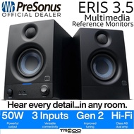 PreSonus Eris 3.5 2nd Gen Studio Monitoring Wired Desktop Bookshelf Speakers