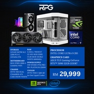 (READY STOCK) RTX 5090 GAMING PC BUILD BLACK AND WHITE THEME