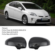 ฝาครอบกระจกมองหลัง2ชิ้นฝาครอบคาร์บอนไฟเบอร์สไตล์เหมาะสำหรับ Prius 30 /Wish/reiz