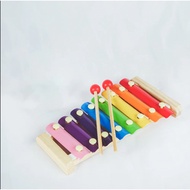 Wooden Xylophone Piano Wooden Multi-Color 8-Note Musical Instrument Piano