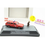[Ready Stock] Volkswagen Passat B2 Santana Travel Edition Berlin Airport Fire Truck 1/87 Busch Scene