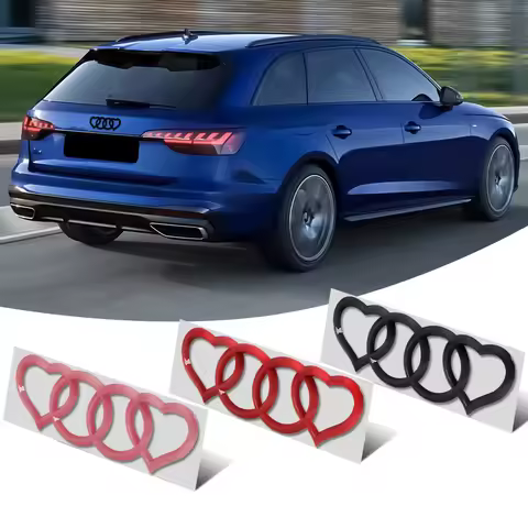 Car Logo Love Style Heart Rear Tail Badge Sticker Decoration For Audi A1 A2 A3 A4 A5 A6 A7 A8 Q5 Q7 