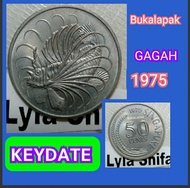 koin singapura 50 cent 1975 key date kuno singapore keydate cents rare
