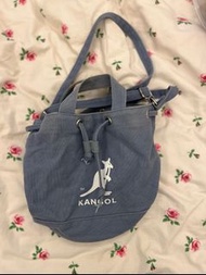 Kangol 藍色水桶包