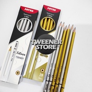 (1 PACK) JOYKO 2B SILVER/GOLD PENCIL 2B PENCIL