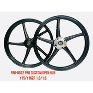 Hypertech Sport Rim Pro-R522 SP 522 Custom Open Hub Y15ZR Y16ZR 5 Batang Y15 Rim Custom Hub