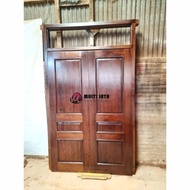 Pintu Kayu Jati Kusen Kayu Jati Pintu Utama Rumah Pintu Kupu Tarung