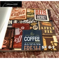 Cafe Coffee Modern Retro CAFE Sky fall Wall Wallpaper