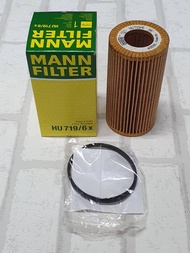 กรองน้ำมันเครื่อง  VW  Scirocco III  ( 2008 - 2017 )  รุ่น  2.0 TSI R    Oil Filter  Mann  HU 719/6x