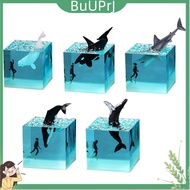 Marine Resin Whale Humpback Whale Diver Cube Ornament Home Birthday Gift Ornament
