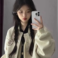 Jacket bomber women's basic embroidered women's baseball jacket