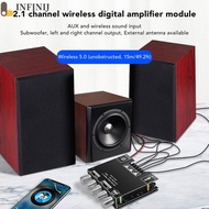 2.1 Channel Bluetooth-Compatible Audio Power Amplifier Module BT 3.5mm AUX 50Wx2+100W AMP Board Powe