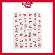 5D Christmas Nail Stickers Embossed Art Decorations