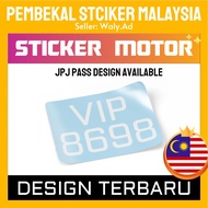 Motorcycle Sticker Motor / Number Plate Stiker Motor Depan Custom