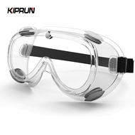 KIPRUN Safety Goggles, Anti-Fog Protective Safety Glasses, Clear Lens Wide-Vision Adjustable Chemica