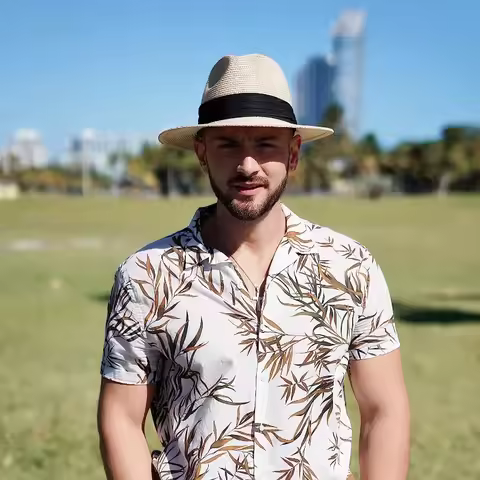 Large Size XL61-64cm Panama Hats Men Women Beach Wide Brim Straw Hat Lady Summer Sun Hats Plus Size 