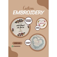 Sulaman Tangan Custom Embroidery Hoop | Hantaran, Gift, Wedding, Anniversary, Birthday