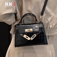 XXK beg wanita 2024 beg kecil beg Kelly beg sandang gaya kulit buaya beg tangan premium NK8O beg Kel