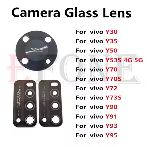 For Vivo Y30 Y35 Y50 Y53S Y70 Y70S Y72 Y73S Y90 Y91 Y93 Y95 4G 5G Rear Camera Glass Lens Replacement