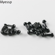 LILYES 100Pcs Black Plastic Safety Thread Eyes, Safety Plastic Plastic Craft Doll Eyes, Plush Doll E