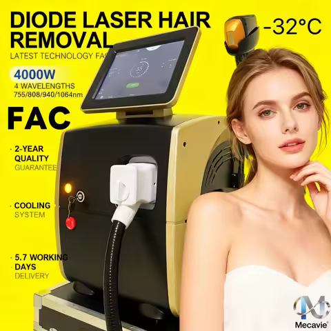 2025 Salon-Grade 4-Wave Laser Hair Removal: Ice Titanium Tech, 755-1064nm for All Skin Types, Perman