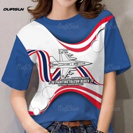 สีเสื้อยืดเด็กไทยสันติภาพธีมไทยเด็กเสื้อแขนสั้นผ้า เสื้อเสื้อยืดผู้หญิงท้องถิ่นไทยนี้รักสงบแต่ถึงรบไ