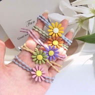 Korean Girl Candy-colored Double Bow Flower Hairbands Hair Rope Jewelry