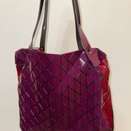 三宅一生Baobao 桃紅雙拼包